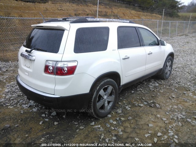 1GKKRSED9BJ133346 - 2011 GMC ACADIA SLT-2 WHITE photo 4