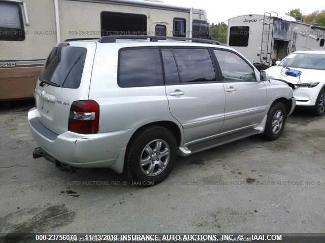 JTEDP21A940014089 - 2004 TOYOTA HIGHLANDER LIMITED SILVER photo 4