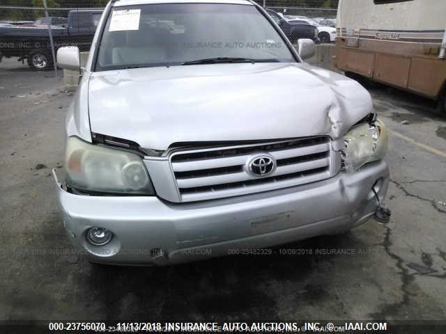 JTEDP21A940014089 - 2004 TOYOTA HIGHLANDER LIMITED SILVER photo 6