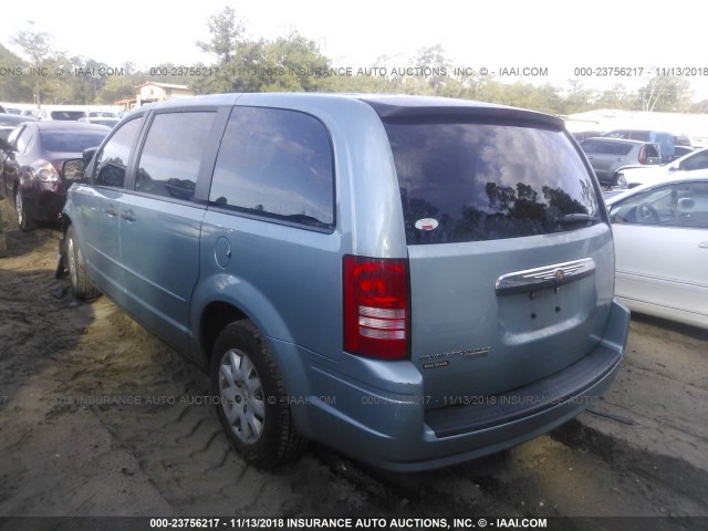 2A8HR44H88R744939 - 2008 CHRYSLER TOWN & COUNTRY LX Light Blue photo 3