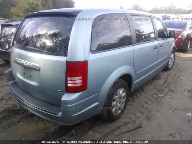 2A8HR44H88R744939 - 2008 CHRYSLER TOWN & COUNTRY LX Light Blue photo 4