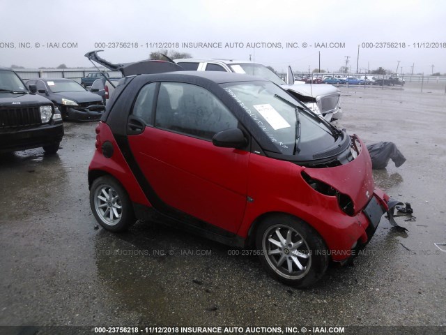 WMEEJ31X49K282467 - 2009 SMART FORTWO PURE/PASSION RED photo 1