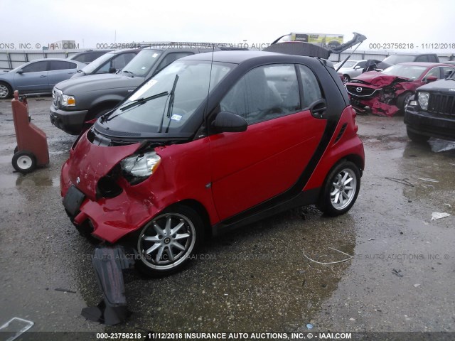 WMEEJ31X49K282467 - 2009 SMART FORTWO PURE/PASSION RED photo 2