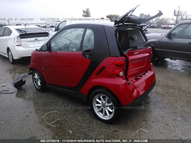 WMEEJ31X49K282467 - 2009 SMART FORTWO PURE/PASSION RED photo 3