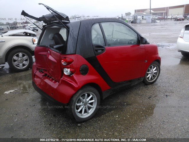 WMEEJ31X49K282467 - 2009 SMART FORTWO PURE/PASSION RED photo 4