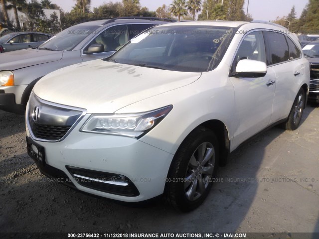 5FRYD4H92GB031990 - 2016 ACURA MDX ADVANCE WHITE photo 2