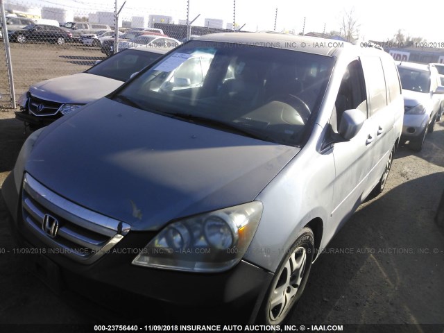 5FNRL38745B082647 - 2005 HONDA ODYSSEY EXL GRAY photo 2