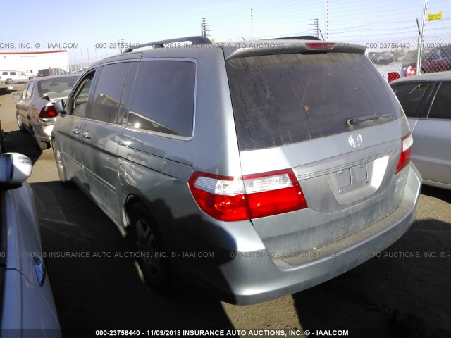 5FNRL38745B082647 - 2005 HONDA ODYSSEY EXL GRAY photo 3