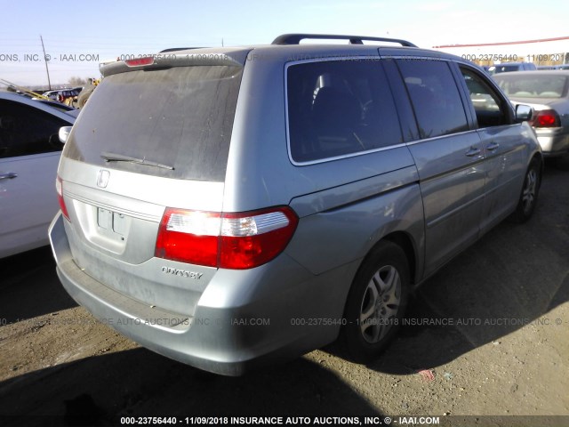 5FNRL38745B082647 - 2005 HONDA ODYSSEY EXL GRAY photo 4