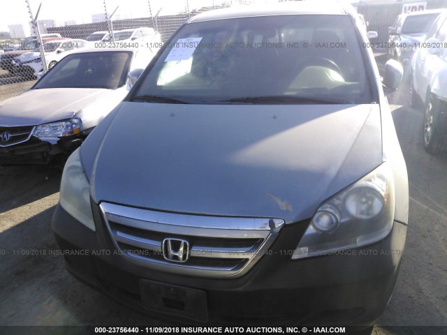 5FNRL38745B082647 - 2005 HONDA ODYSSEY EXL GRAY photo 6