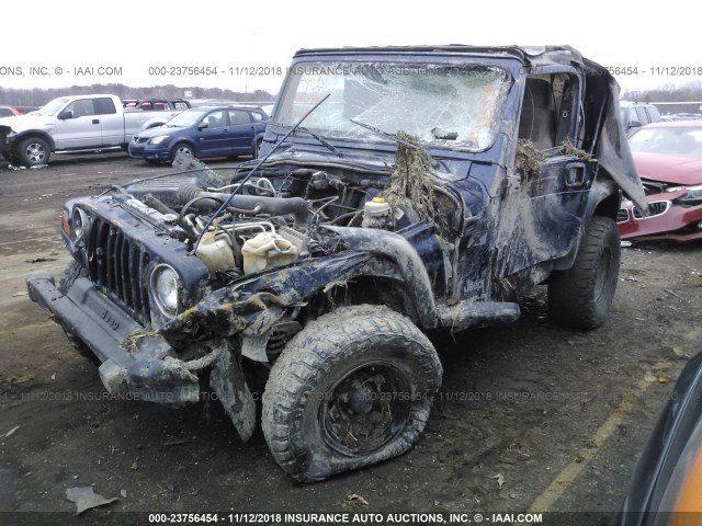 1J4FA39S94P752414 - 2004 JEEP WRANGLER X BLUE photo 2