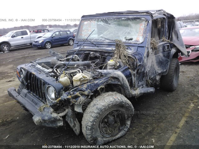 1J4FA39S94P752414 - 2004 JEEP WRANGLER X BLUE photo 6