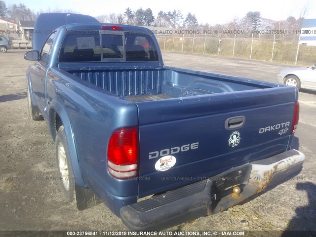 1D7FL16K74S535343 - 2004 DODGE DAKOTA SXT BLUE photo 8