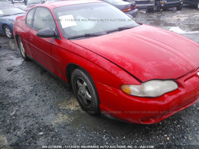 2G1WW12E719219853 - 2001 CHEVROLET MONTE CARLO LS 红色 照片 1