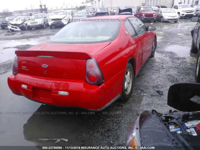2G1WW12E719219853 - 2001 CHEVROLET MONTE CARLO LS 红色 照片 4