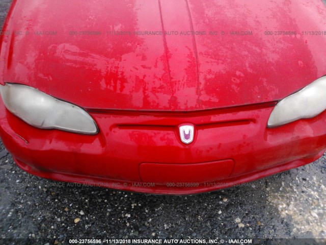 2G1WW12E719219853 - 2001 CHEVROLET MONTE CARLO LS 红色 照片 6