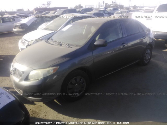 JTDBL40E799043553 - 2009 TOYOTA COROLLA LE/XLE GRAY photo 2