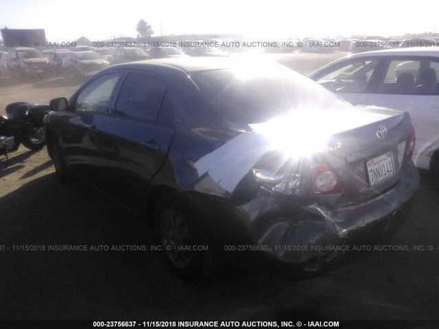 JTDBL40E799043553 - 2009 TOYOTA COROLLA LE/XLE GRAY photo 3