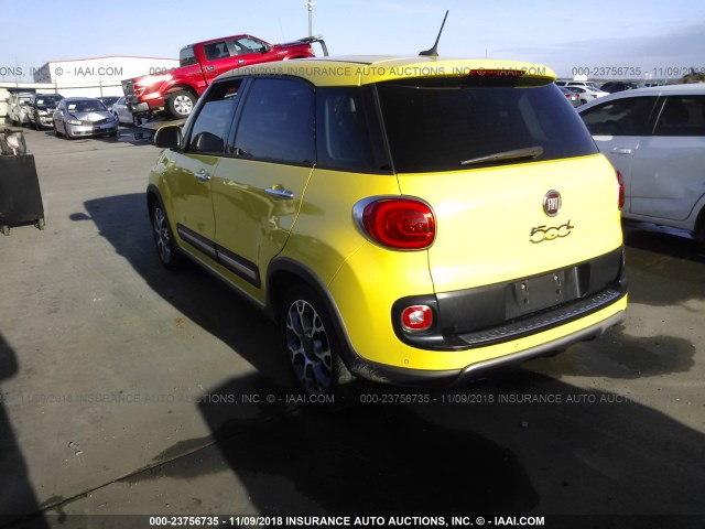 ZFBCFADH0EZ013709 - 2014 FIAT 500L TREKKING YELLOW photo 3