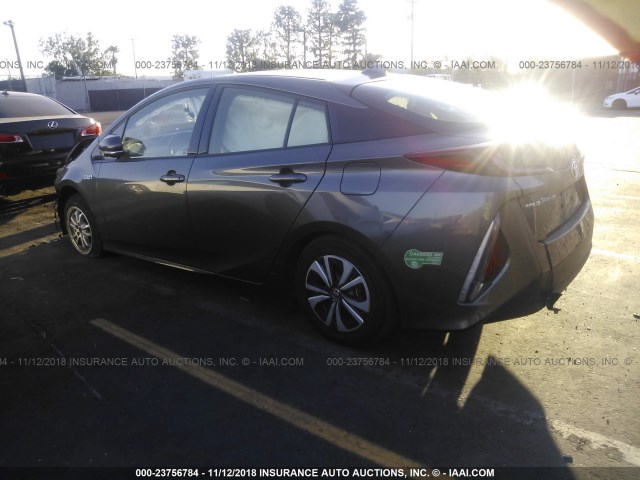 JTDKARFP0H3013162 - 2017 TOYOTA PRIUS PRIME  GRAY photo 3