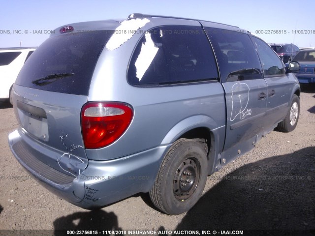 1D4GP24RX5B299039 - 2005 DODGE GRAND CARAVAN SE BLUE photo 4