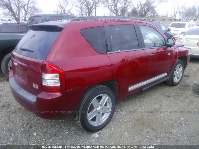 1J4NT1FB0AD629533 - 2010 JEEP COMPASS SPORT RED photo 4