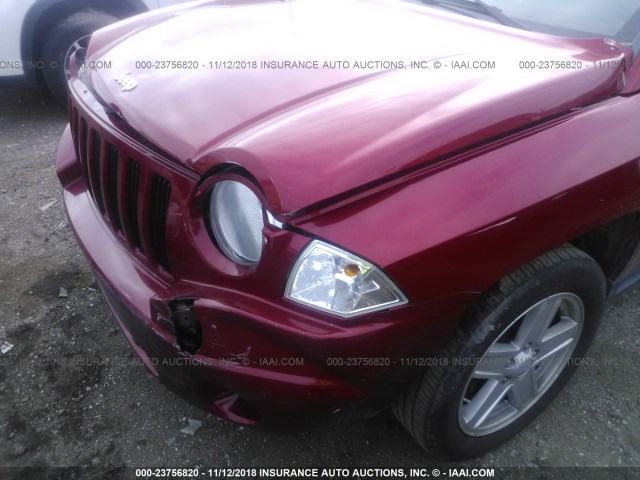 1J4NT1FB0AD629533 - 2010 JEEP COMPASS SPORT RED photo 6