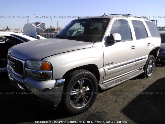 1GKEC13T25J157334 - 2005 GMC YUKON TAN photo 2