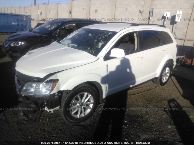 3C4PDCBG2FT743253 - 2015 DODGE JOURNEY SXT WHITE photo 2