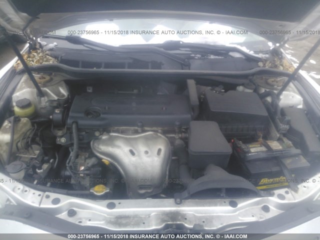 4T1BE46K59U405752 - 2009 TOYOTA CAMRY SE/LE/XLE SILVER photo 10