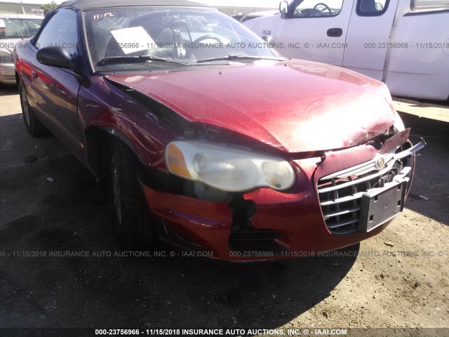 1C3EL75R46N153803 - 2006 CHRYSLER SEBRING GTC RED photo 6