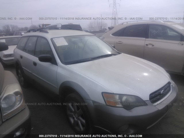 4S4BP61C857383194 - 2005 SUBARU LEGACY OUTBACK 2.5I WHITE photo 1