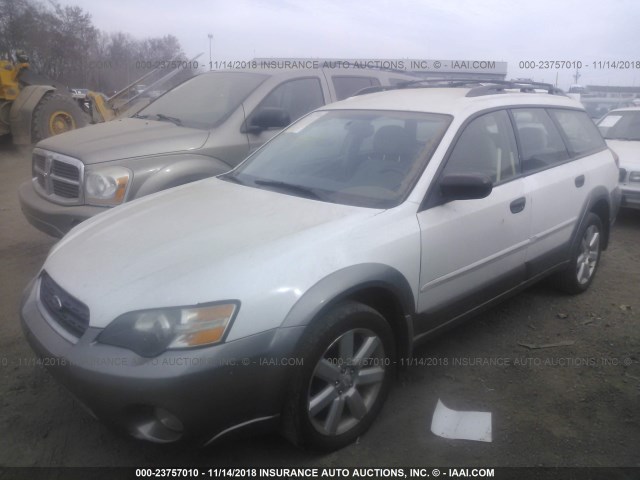 4S4BP61C857383194 - 2005 SUBARU LEGACY OUTBACK 2.5I WHITE photo 2