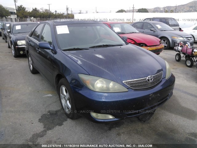 4T1BE32K34U261451 - 2004 TOYOTA CAMRY LE/XLE/SE BLUE photo 1