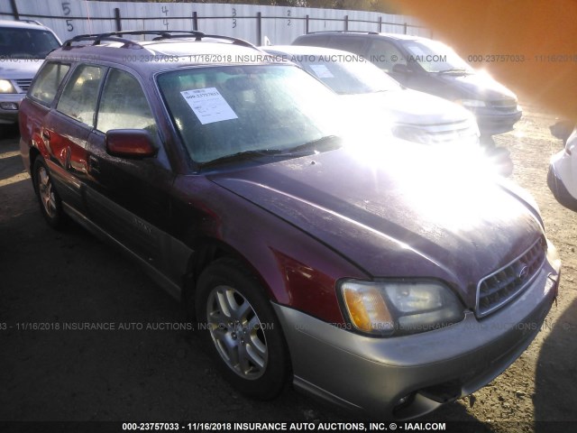 4S3BH686237630546 - 2003 SUBARU LEGACY OUTBACK LIMITED RED photo 1