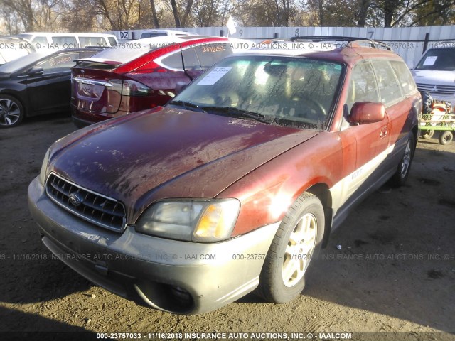 4S3BH686237630546 - 2003 SUBARU LEGACY OUTBACK LIMITED RED photo 2
