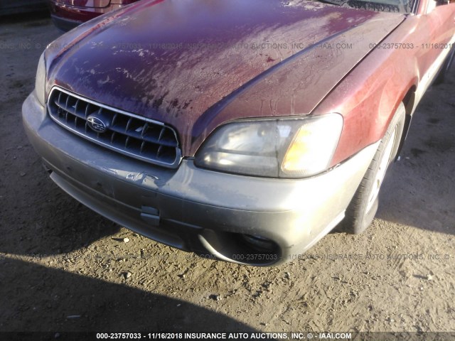 4S3BH686237630546 - 2003 SUBARU LEGACY OUTBACK LIMITED RED photo 6