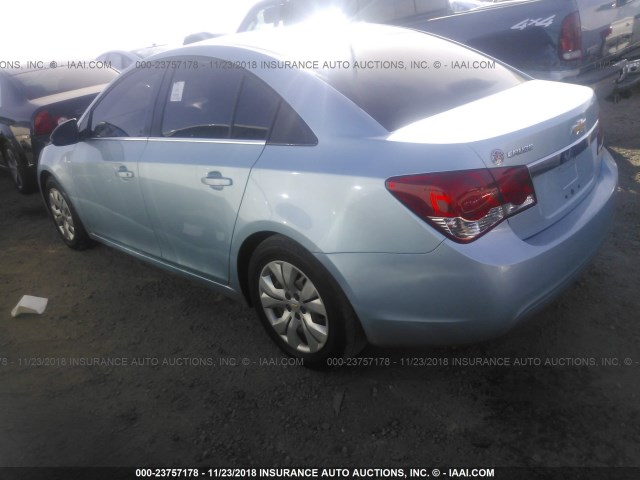 1G1PC5SH6C7269078 - 2012 CHEVROLET CRUZE LS BLUE photo 3