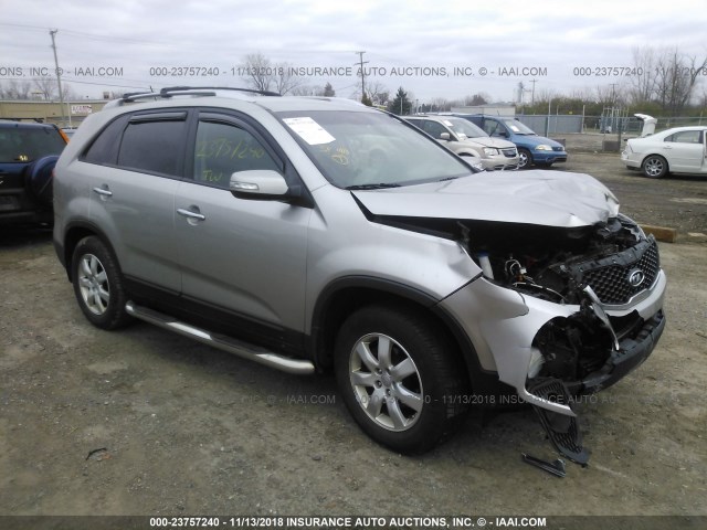 5XYKT3A67DG405910 - 2013 KIA SORENTO LX GRAY photo 1