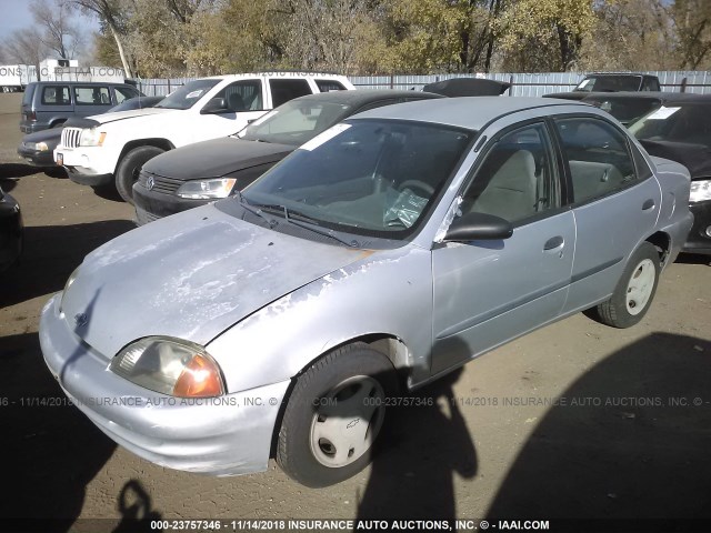 2C1MR5221Y6708471 - 2000 CHEVROLET METRO LSI SILVER photo 2