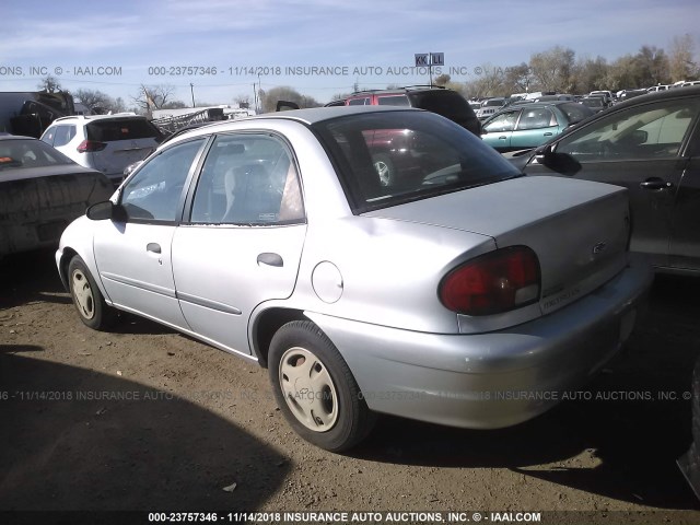 2C1MR5221Y6708471 - 2000 CHEVROLET METRO LSI SILVER photo 3