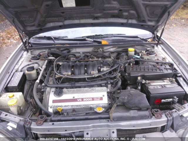 JN1CA31DX1T632763 - 2001 NISSAN MAXIMA GXE/SE/GLE/20TH ANNIVERSA GRAY photo 10