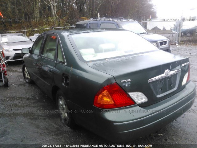 4T1BF28B5YU009561 - 2000 TOYOTA AVALON XL/XLS GREEN photo 3