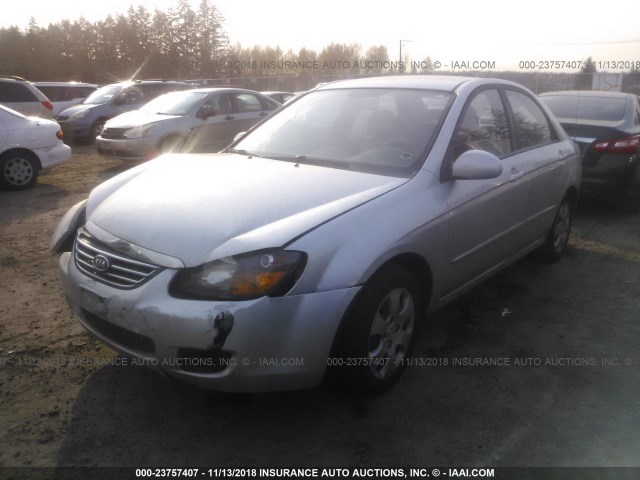 KNAFE222395641503 - 2009 KIA SPECTRA EX/LX/SX SILVER photo 2