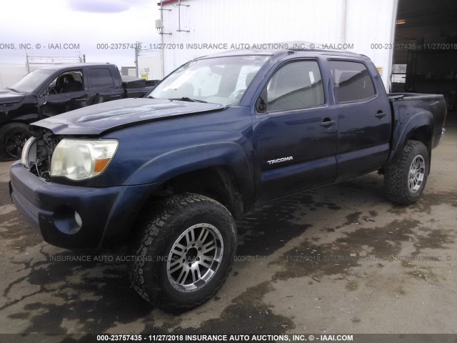5TEJU62N17Z354916 - 2007 TOYOTA TACOMA DOUBLE CAB PRERUNNER BLUE photo 2