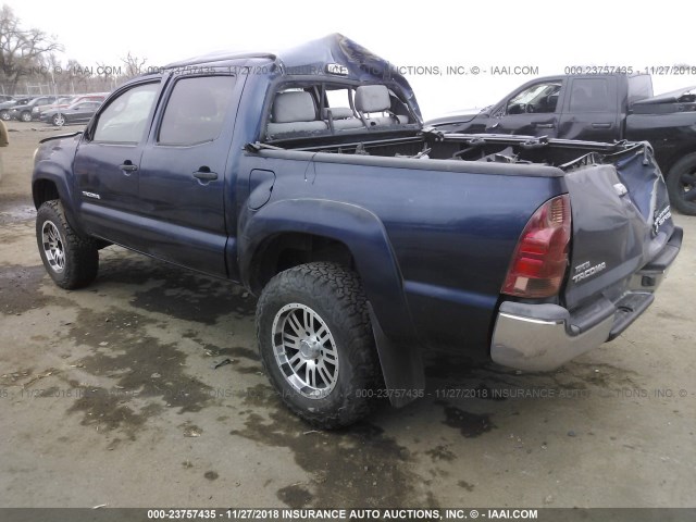 5TEJU62N17Z354916 - 2007 TOYOTA TACOMA DOUBLE CAB PRERUNNER BLUE photo 3