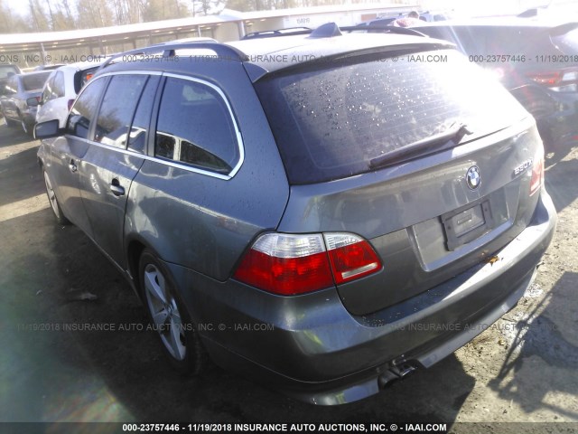 WBANN73576CN01138 - 2006 BMW 530 XIT GRAY photo 3