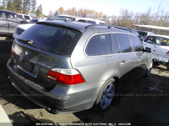 WBANN73576CN01138 - 2006 BMW 530 XIT GRAY photo 4