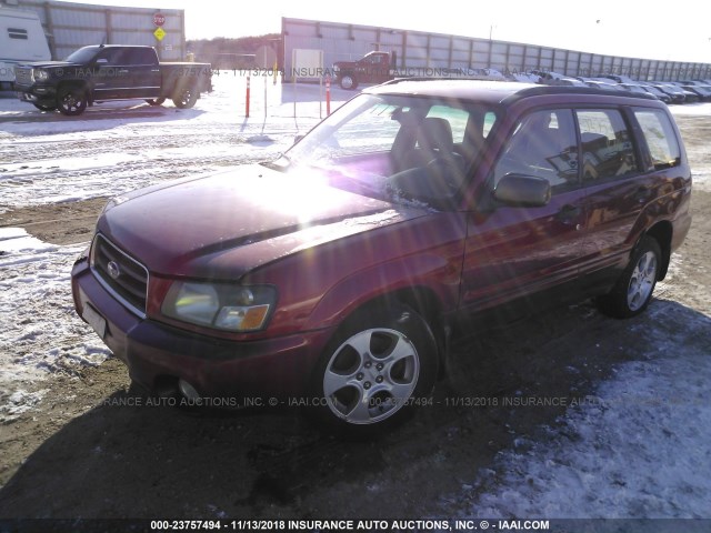 JF1SG656X3H745404 - 2003 SUBARU FORESTER 2.5XS RED photo 2