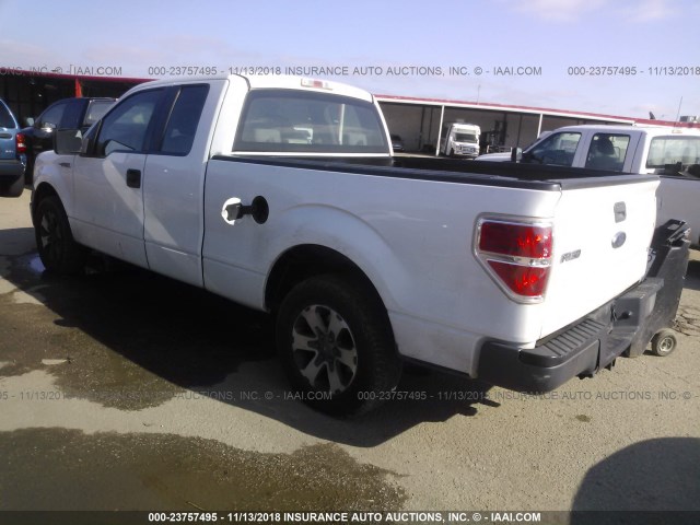 1FTRX12W59KA17274 - 2009 FORD F150 SUPER CAB WHITE photo 3